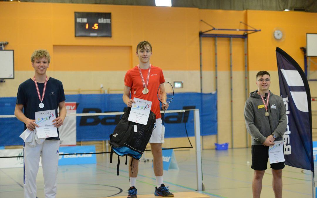 Österreichische Meisterschaften Badminton der Altersklasse U17/U19 in Traun – Talentezentrum und Start Up Sport Talent Kai Niederhuber holt 3 Titel nach OÖ