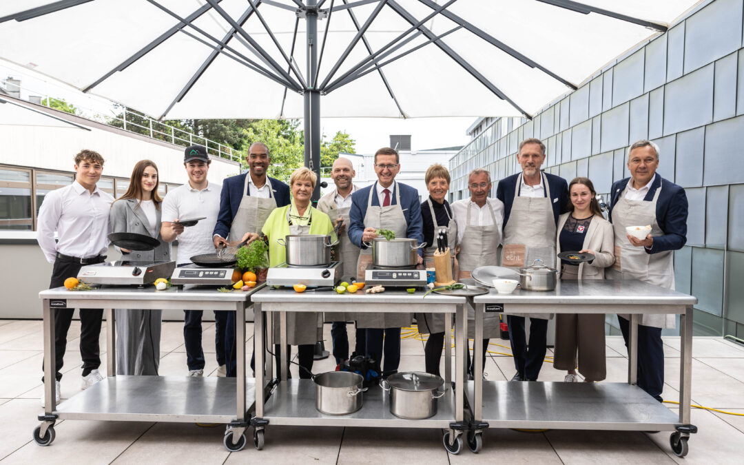 Sechs Olympiasieger/innen verwandelten bei Charity-Event Olympiazentrum OÖ in Haubenlokal