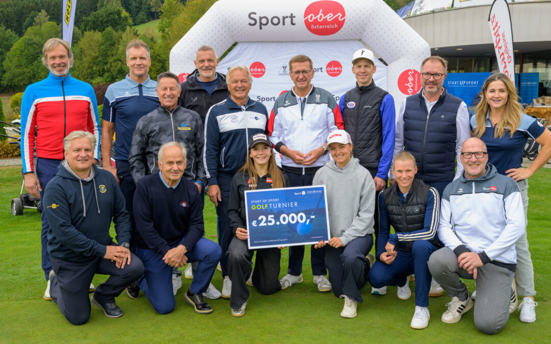 Starbesetztes Start Up Sport-Golfturnier brachte 25.000 Euro für OÖ-Sporttalente ein